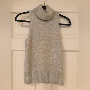 Madewell Light Gray Sleeveless Turtleneck Sweater
